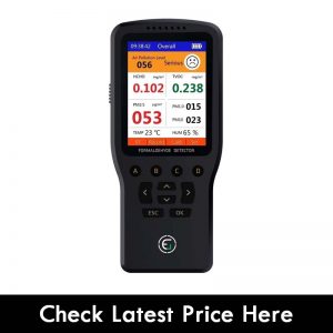 Air Quality Pollution Monitor, Formaldehyde Detector, Temperature & Humidity Meter, Sensor, Tester; Detect PM2.5/PM10/PM1.0 Micron Dust, Test Indoor TVOC Volatile Organic Compound Gas; eBook