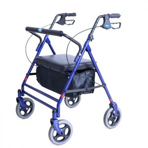 Invacare Bariatric Rollator, with Flip-up Padded Seat, 500 lb. Weight Capacity, 66550