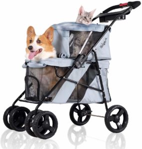 ibiyaya 4 Wheel Double Pet Strollers